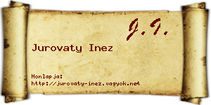 Jurovaty Inez névjegykártya