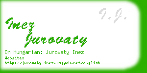 inez jurovaty business card